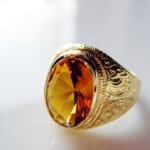 18K Gold Plated Stunning Honey Topaz Ring 3