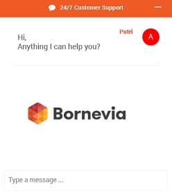 aplikasi live chat bornevia